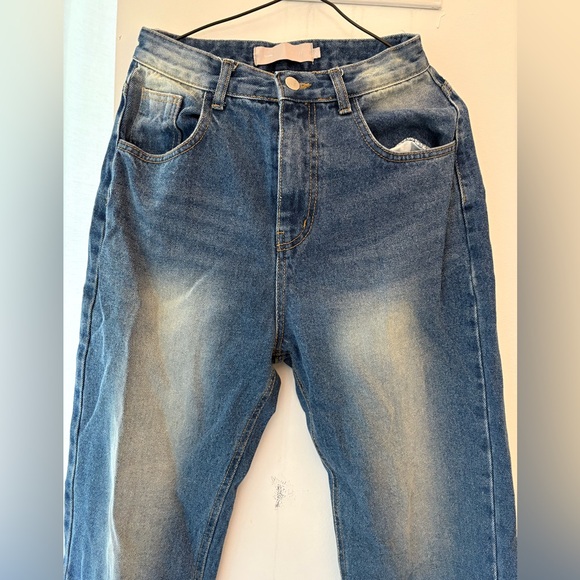 High rise vintage washing wide leg jean - Picture 4 of 7